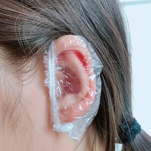 Clear disposable ear protectors-waterproof shower hair dye ear covers 10pairs/pk